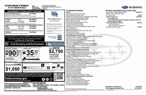 2023 Subaru Crosstrek Hybrid Base