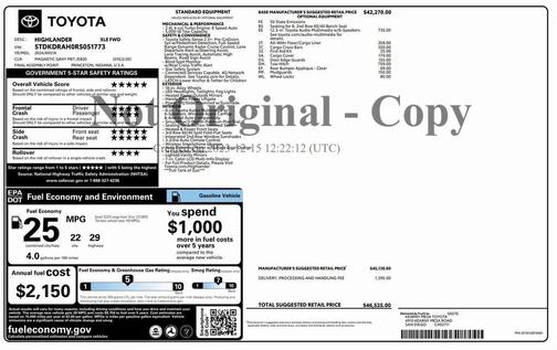 2024 Toyota Highlander XLE