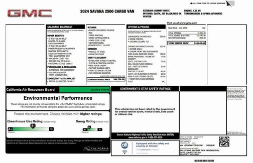 2024 GMC Savana 2500 Work Van