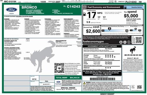 2023 Ford Bronco Wildtrak