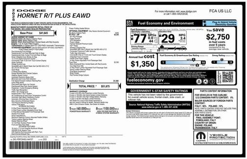 2025 Dodge Hornet R/T Plus EAWD