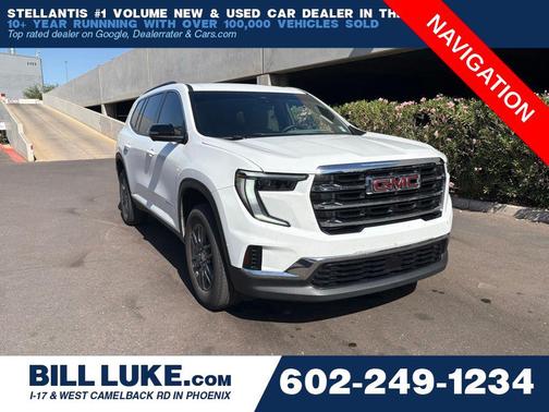 Summit White 2025 GMC Acadia FWD Elevation