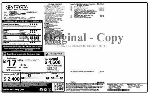 2020 Toyota 4Runner Limited