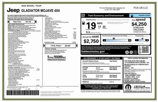 2025 Jeep Gladiator Mojave 4x4