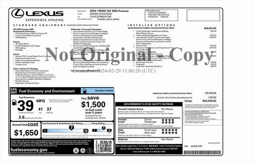 2024 Lexus NX 350h Premium