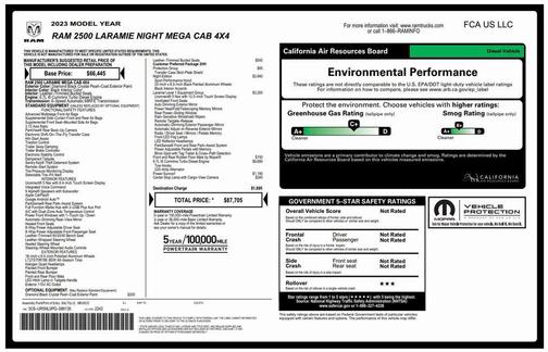 2023 RAM 2500 Laramie Mega Cab 4x4 6'4' Box