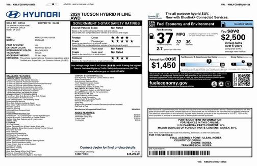 2024 Hyundai TUCSON Hybrid N Line