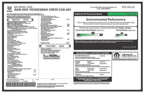 2021 RAM 2500 Tradesman Crew Cab 4x4 6'4' Box