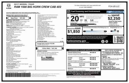 2017 RAM 1500 Big Horn