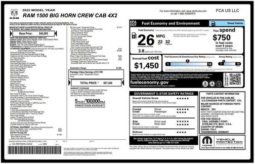 2022 RAM 1500 Big Horn/Lone Star