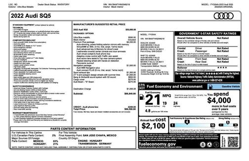 2022 Audi SQ5 3.0T Premium Plus