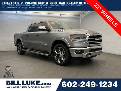 Billet Silver Metallic Clearcoat 2022 RAM 1500 Longhorn