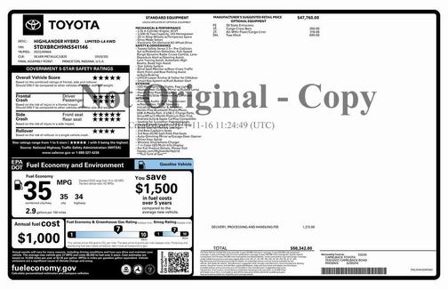 2022 Toyota Highlander Hybrid Limited