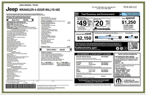 Anvil Clearcoat 2025 Jeep Wrangler 4xe Willys