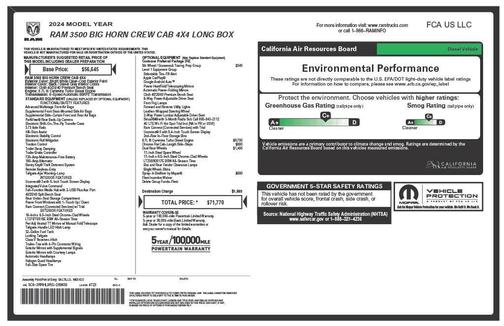 2024 RAM 3500 Big Horn Crew Cab 4x4 8' Box