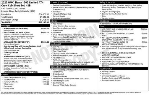 2022 GMC Sierra 1500 AT4