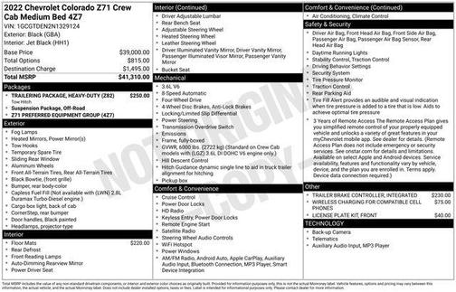 2022 Chevrolet Colorado Z71