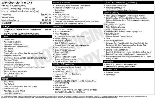 2024 Chevrolet Trax FWD 2RS