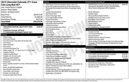 2015 Chevrolet Colorado Z71