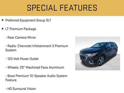 Mosaic Black Metallic 2021 Chevrolet Traverse LT Leather
