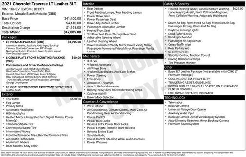 2021 Chevrolet Traverse LT Leather