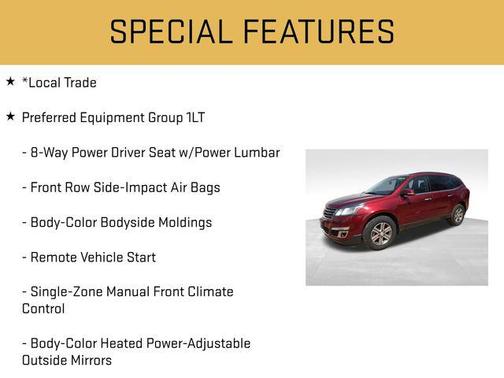 Siren Red Tintcoat 2015 Chevrolet Traverse 1LT