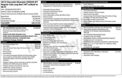 2015 Chevrolet Silverado 2500 WT