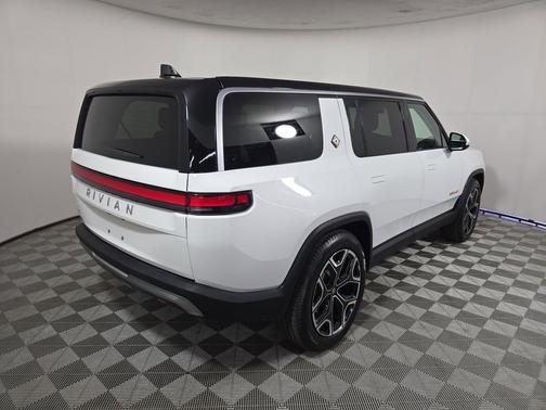 Glacier White 2024 Rivian R1S Adventure Quad Motor Large Pack