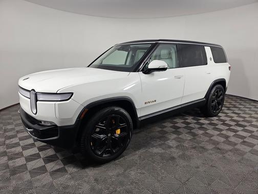Glacier White 2024 Rivian R1S Adventure Quad Motor Large Pack