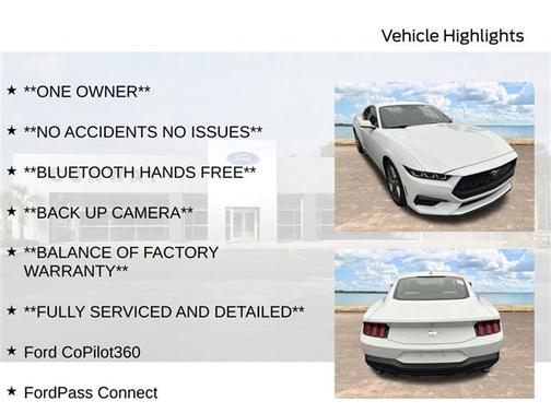 OXFORD WHITE 2024 Ford Mustang ECOBOOST