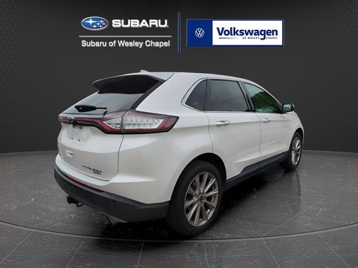 White Platinum Clearcoat Metallic 2017 Ford Edge Titanium