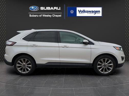 White Platinum Clearcoat Metallic 2017 Ford Edge Titanium