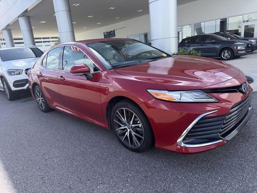Red 2024 Toyota Camry Hybrid XLE