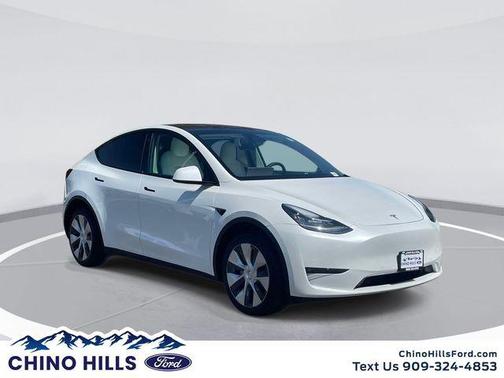 Pearl White Multi-Coat 2021 Tesla Model Y Standard Range Rear-Wheel Drive
