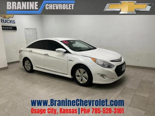 Diamond White Pearl 2014 Hyundai SONATA Hybrid Base