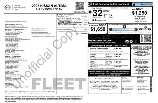 2025 Nissan Altima SV FWD