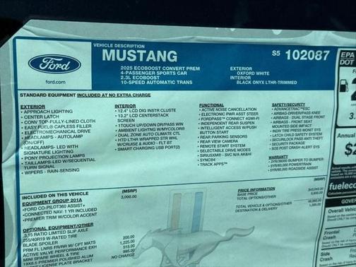 2025 Ford Mustang EcoBoost Premium