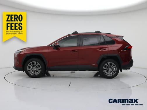 Red 2025 Toyota RAV4 Hybrid XLE Premium