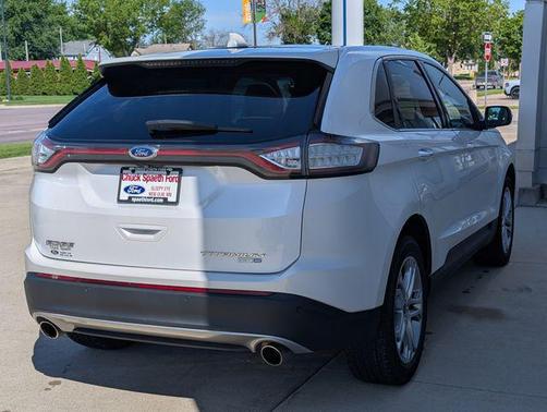 White Platinum Clearcoat Metallic 2015 Ford Edge Titanium
