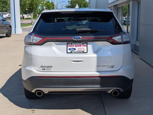 White Platinum Clearcoat Metallic 2015 Ford Edge Titanium