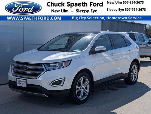 White Platinum Clearcoat Metallic 2015 Ford Edge Titanium