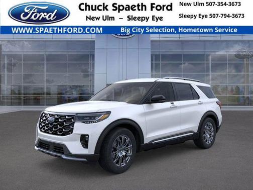 Star White Metallic Tri-Coat 2026 Ford Explorer Platinum
