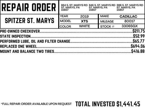 2019 Cadillac XTS Luxury