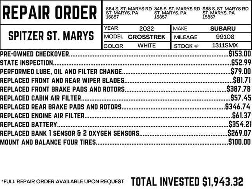 2022 Subaru Crosstrek Sport