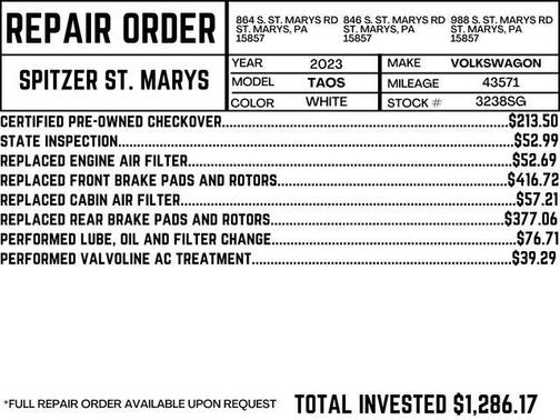 2023 Volkswagen Taos 1.5T S