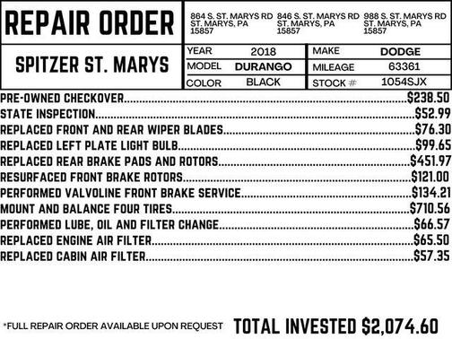 2018 Dodge Durango SXT