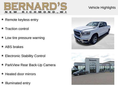 White 2019 RAM 1500 Big Horn