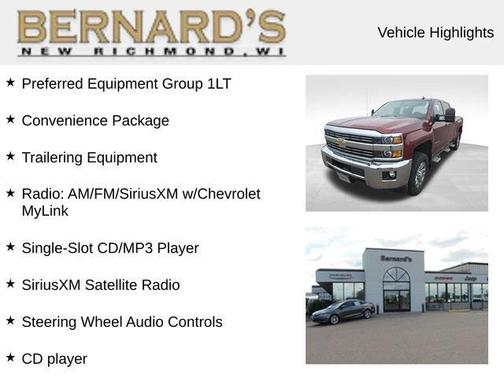 Deep Ruby Metallic 2015 Chevrolet Silverado 3500 LT