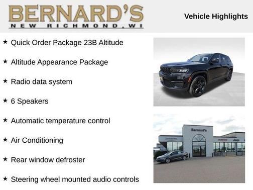 Black 2023 Jeep Grand Cherokee Altitude