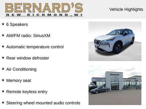 2 Tone White / Black Roof 2023 Nissan Rogue SL